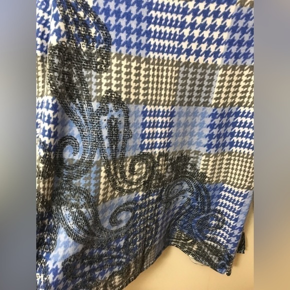 Talbots Womens Pure Merino Wool Houndstooth Paisley Print Open Cardigan Size M - Picture 12 of 15